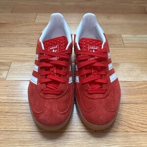 Red Adidas Gazelle indoor